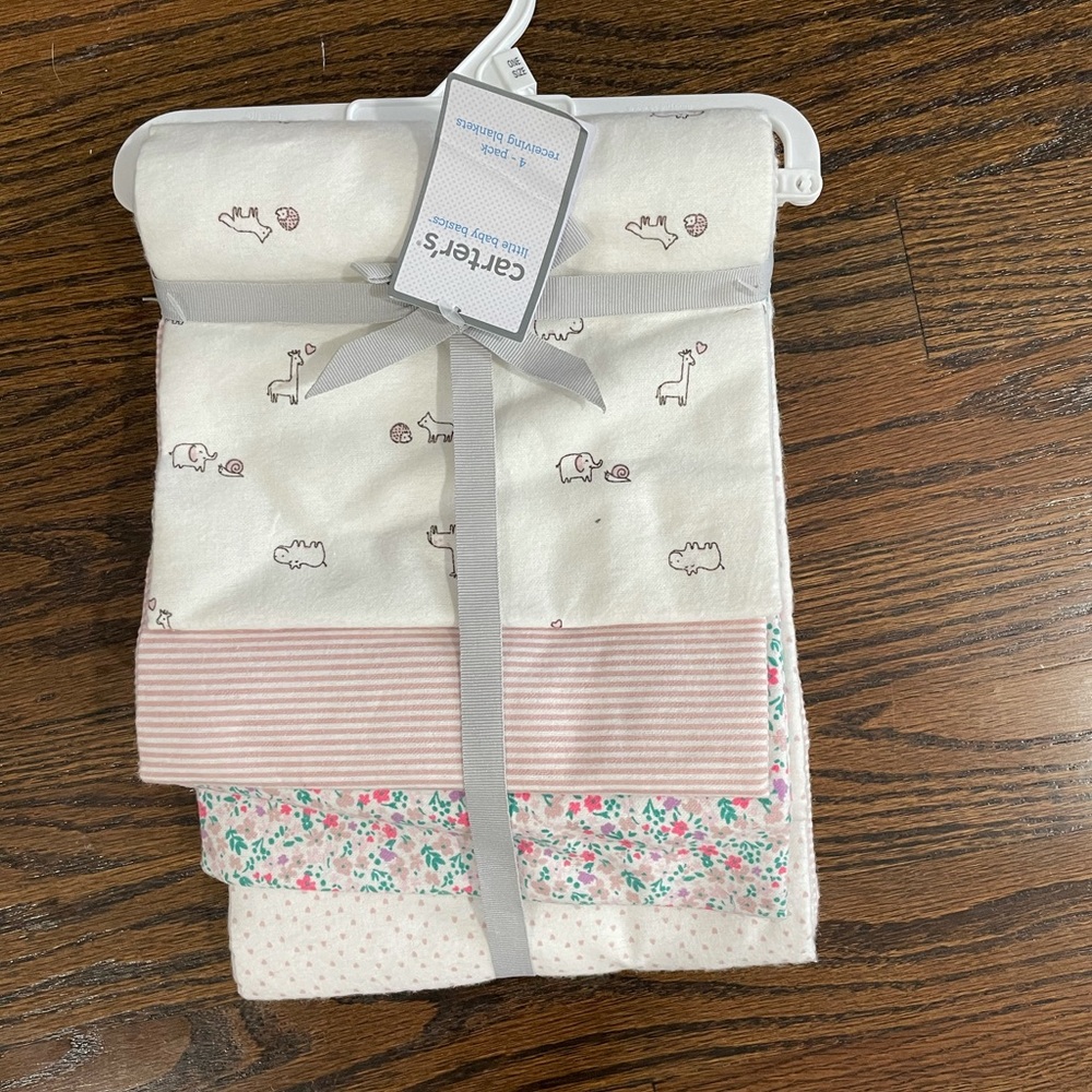 Carter’s 4 pack receiving blankets - brand new!